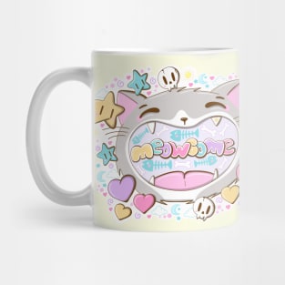 Meowsome cute cat in kawaii style Mug